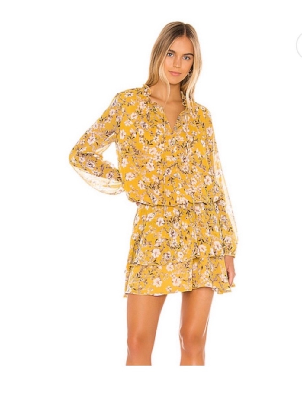 Showmeyourmumu Channing Yellow Flirtin Mini Dress size large